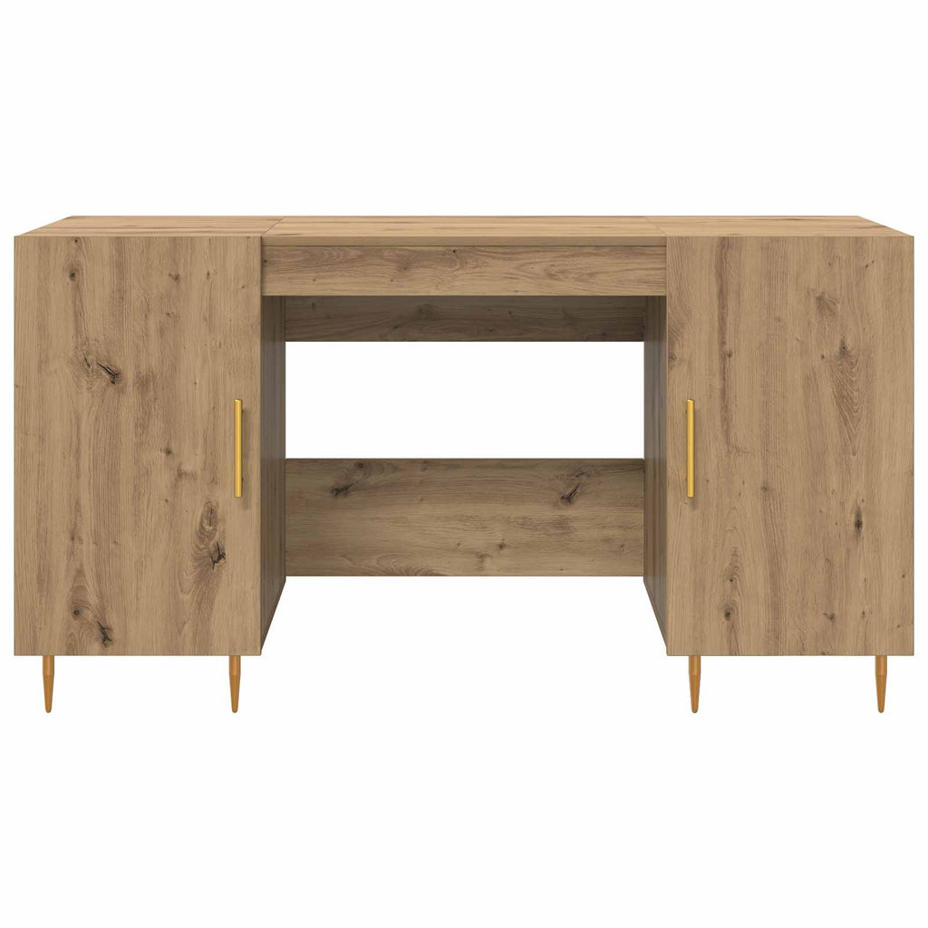 vidaXL Biurko dąb artisan 140 x 50 x 75 cm Materiał drewnopochodny