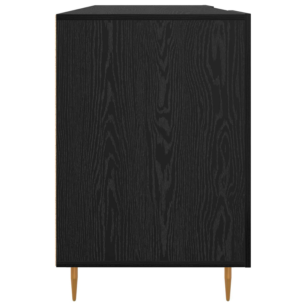 vidaXL Biurko Czarny dąb 140 x 50 x 75 cm Materiał drewnopochodny