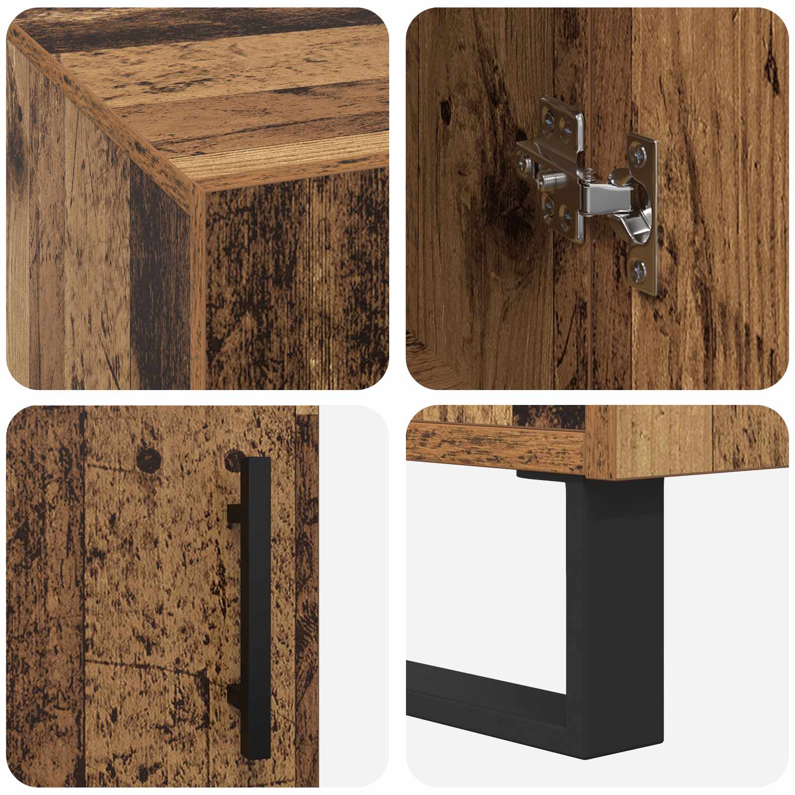 vidaXL Biurko Stare drewno 140 x 50 x 75 cm Materiał drewnopochodny