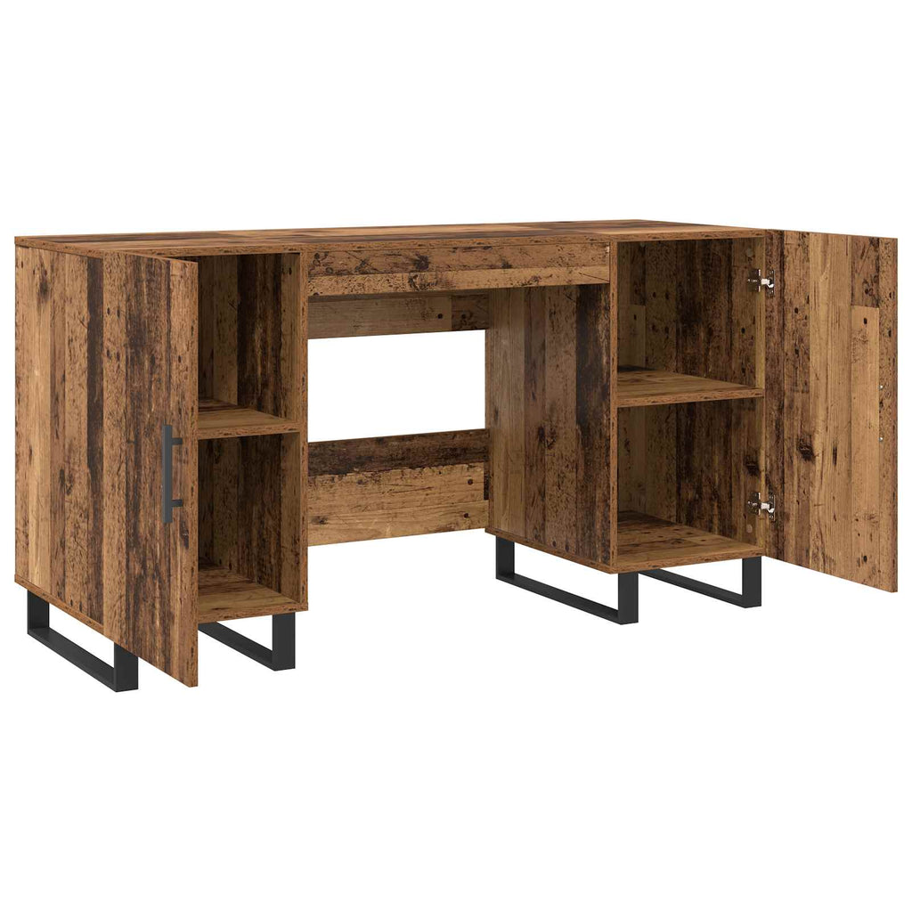 vidaXL Biurko Stare drewno 140 x 50 x 75 cm Materiał drewnopochodny
