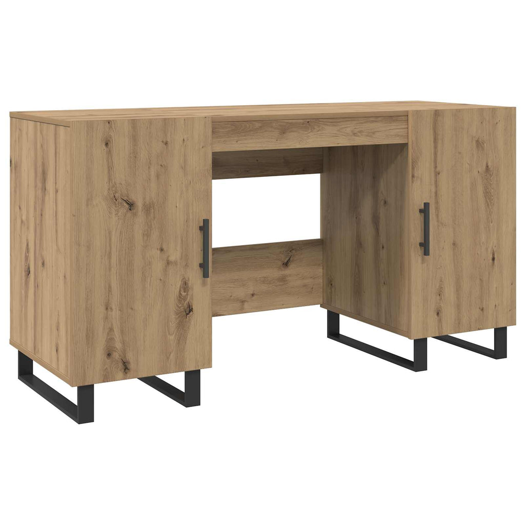 vidaXL Biurko dąb artisan 140 x 50 x 75 cm Materiał drewnopochodny
