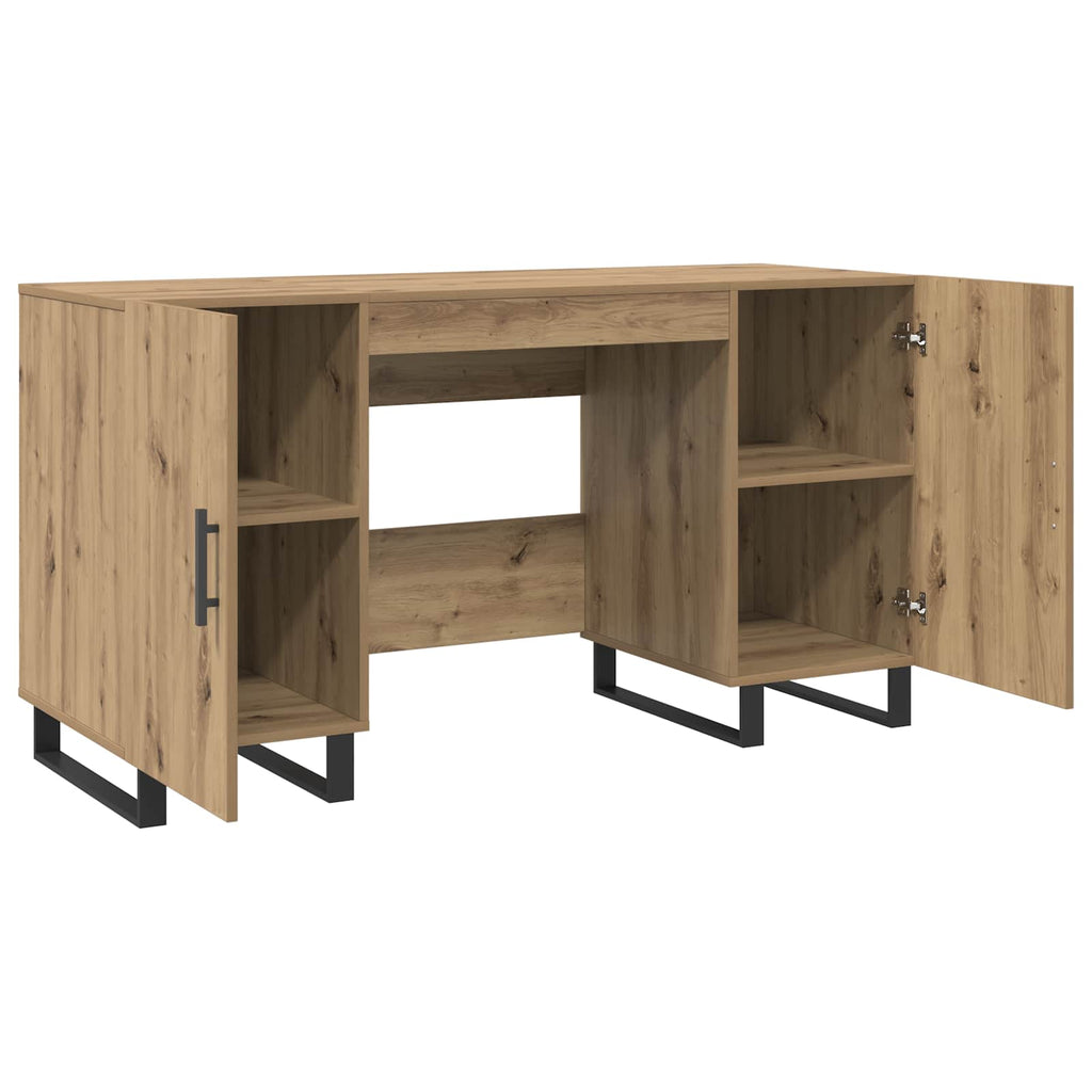 vidaXL Biurko dąb artisan 140 x 50 x 75 cm Materiał drewnopochodny