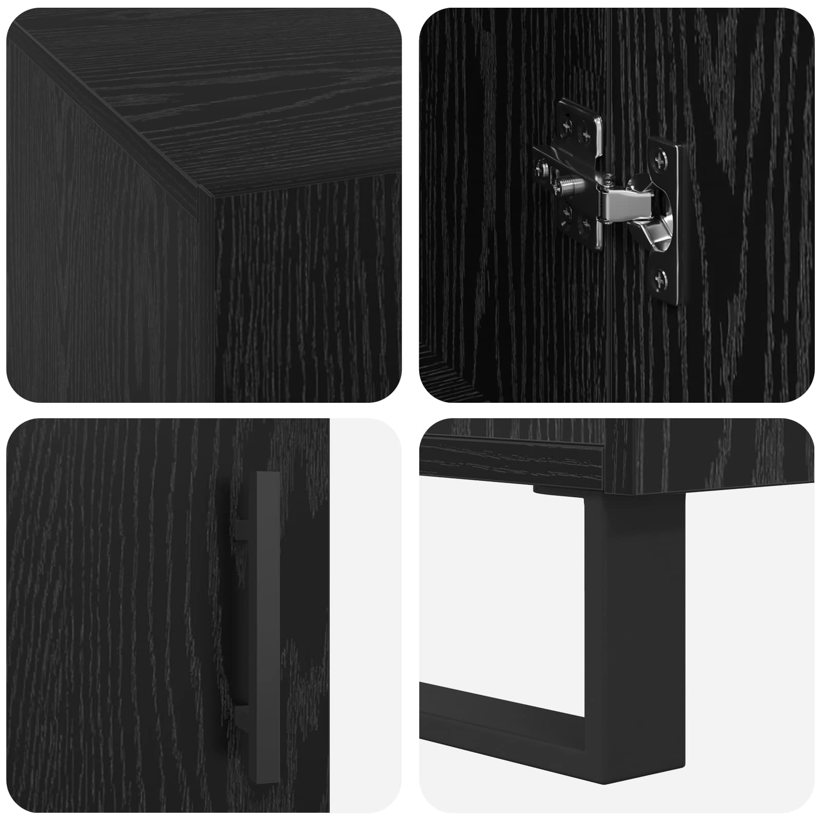 vidaXL Biurko Czarny dąb 140 x 50 x 75 cm Materiał drewnopochodny