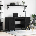 vidaXL Biurko Czarny dąb 140 x 50 x 75 cm Materiał drewnopochodny