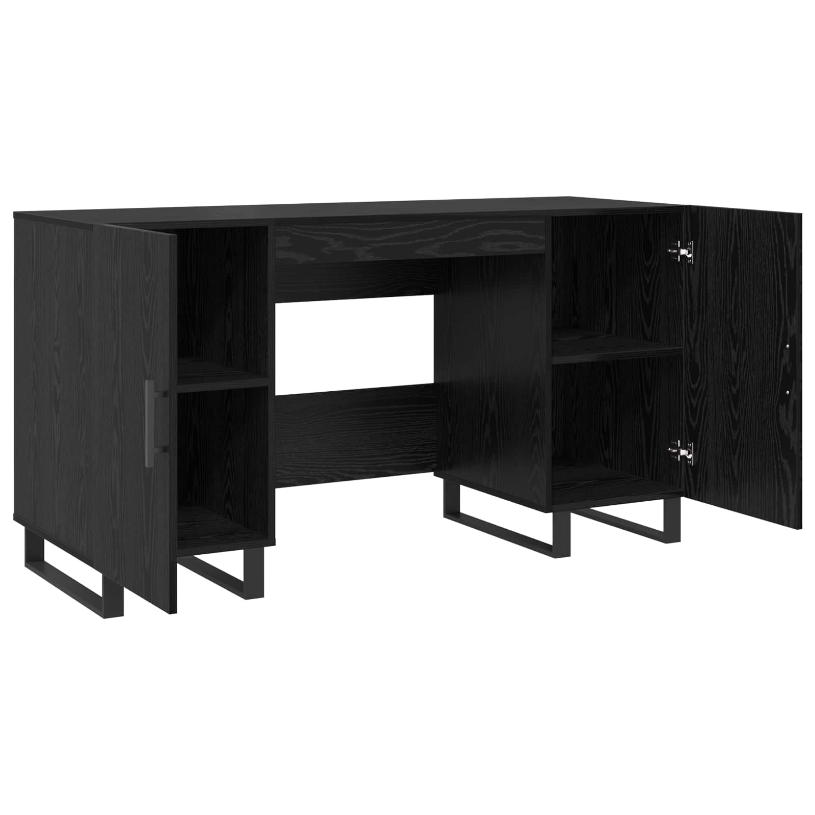 vidaXL Biurko Czarny dąb 140 x 50 x 75 cm Materiał drewnopochodny