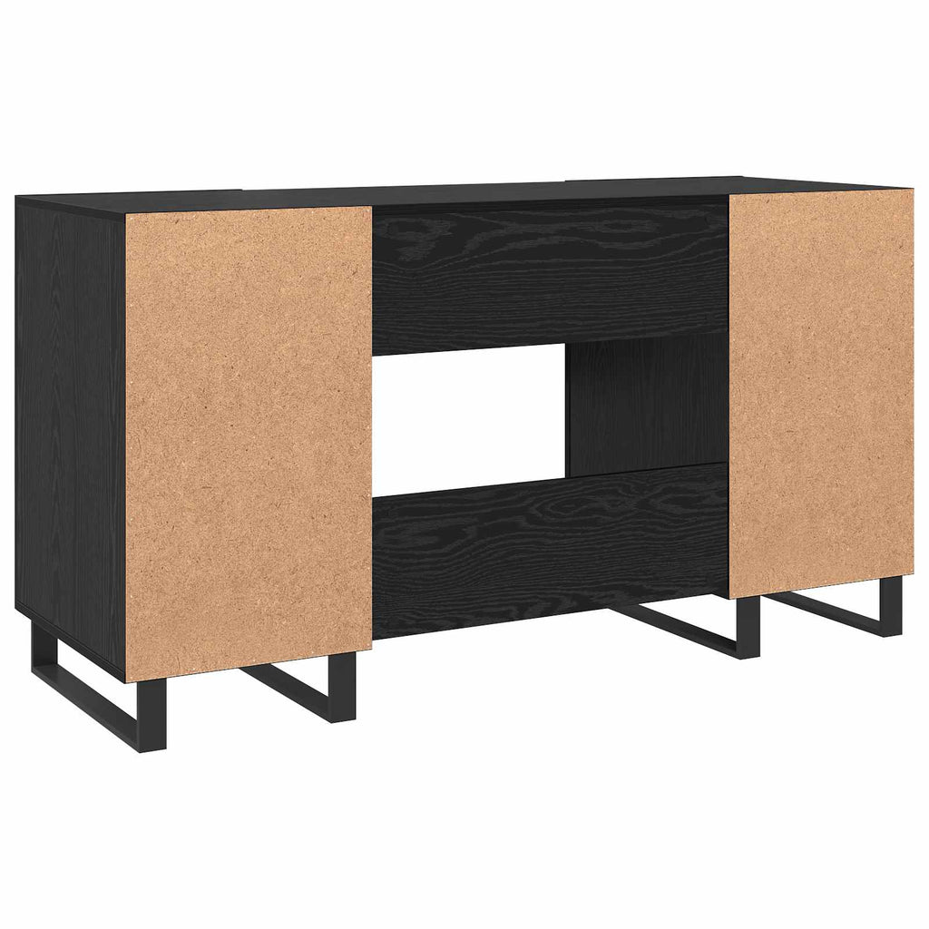 vidaXL Biurko Czarny dąb 140 x 50 x 75 cm Materiał drewnopochodny