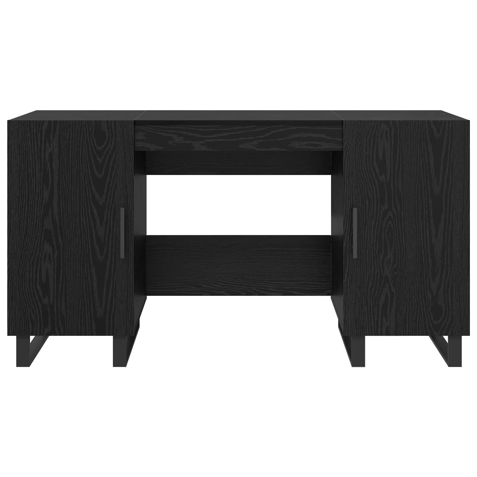 vidaXL Biurko Czarny dąb 140 x 50 x 75 cm Materiał drewnopochodny