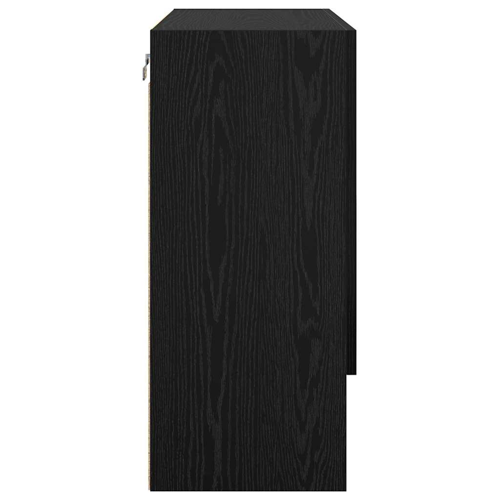 vidaXL Szafka ścienna Montowane na ścianie Czarny Dąb 60 x 31 x 70 cm