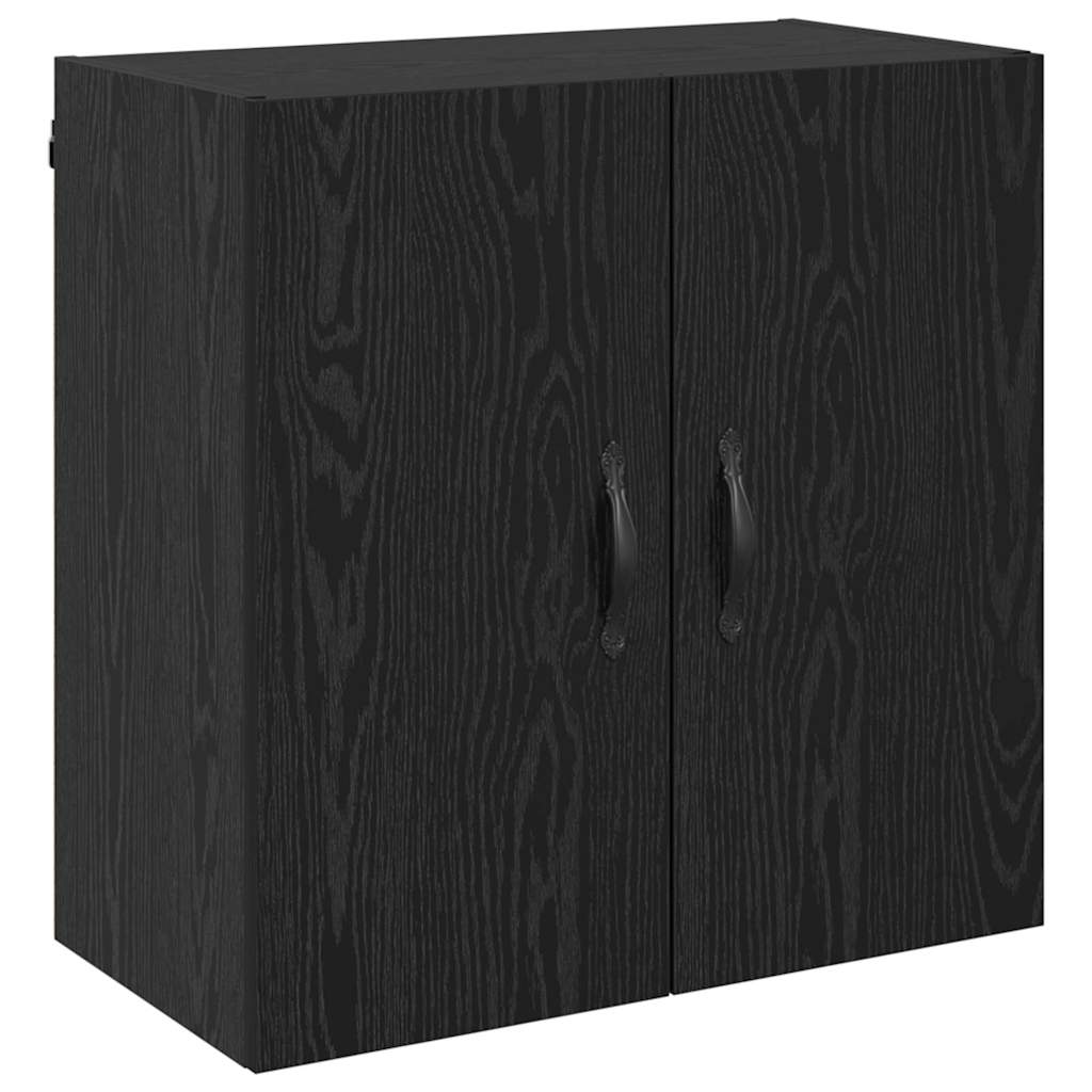 vidaXL Szafka ścienna Montowane na ścianie Czarny Dąb 60 x 31 x 60 cm