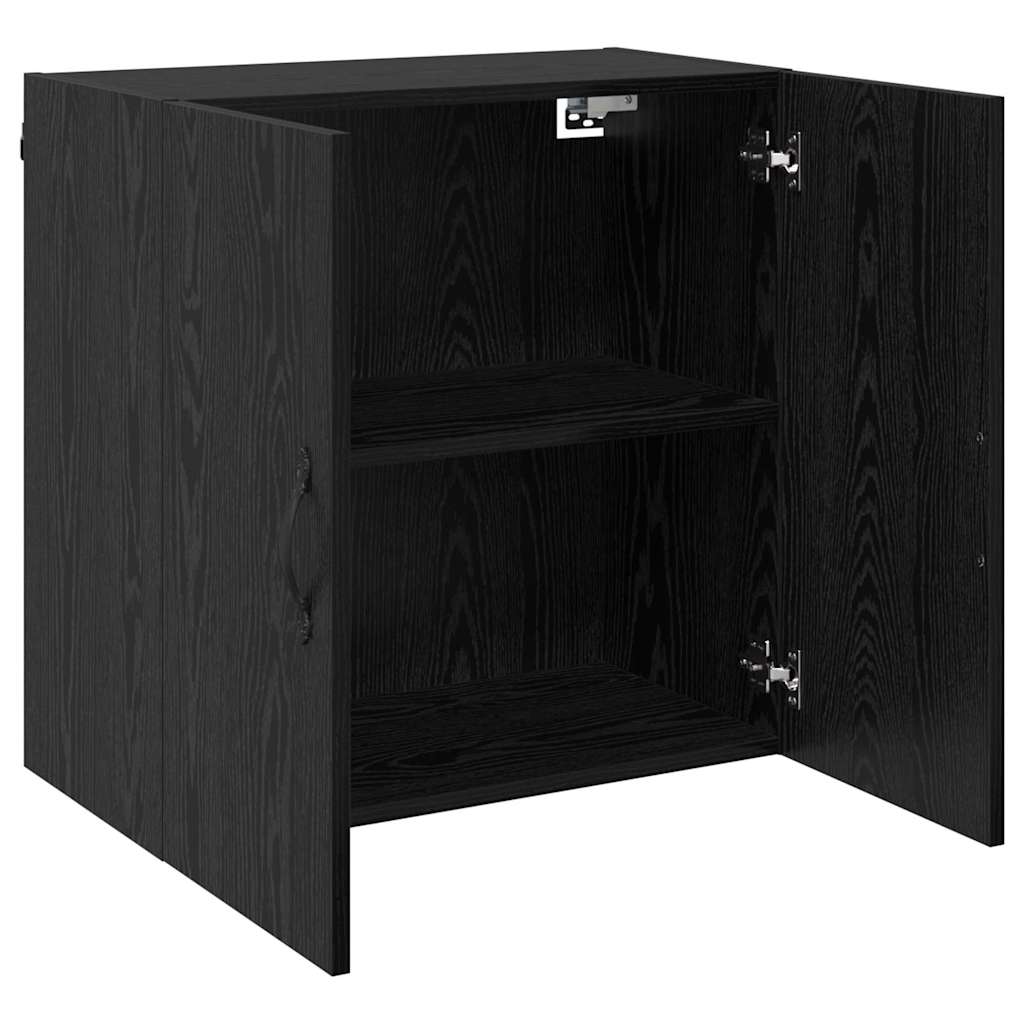 vidaXL Szafka ścienna Montowane na ścianie Czarny Dąb 60 x 31 x 60 cm