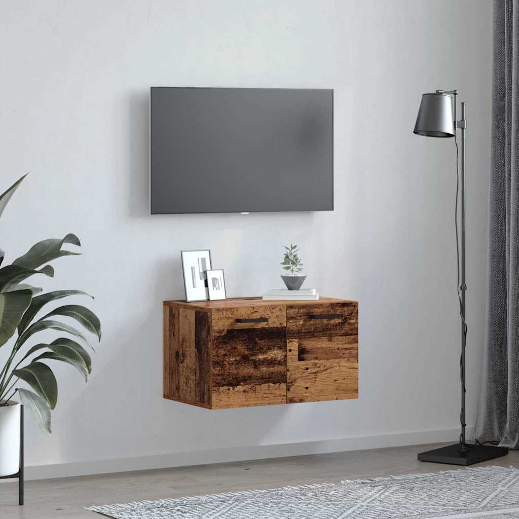 vidaXL Szafka ścienna Stare drewno 60 x 36,5 x 35 cm