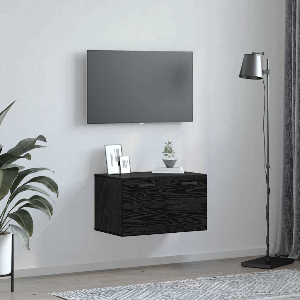 vidaXL Szafka ścienna Czarny Dąb 60 x 36,5 x 35 cm