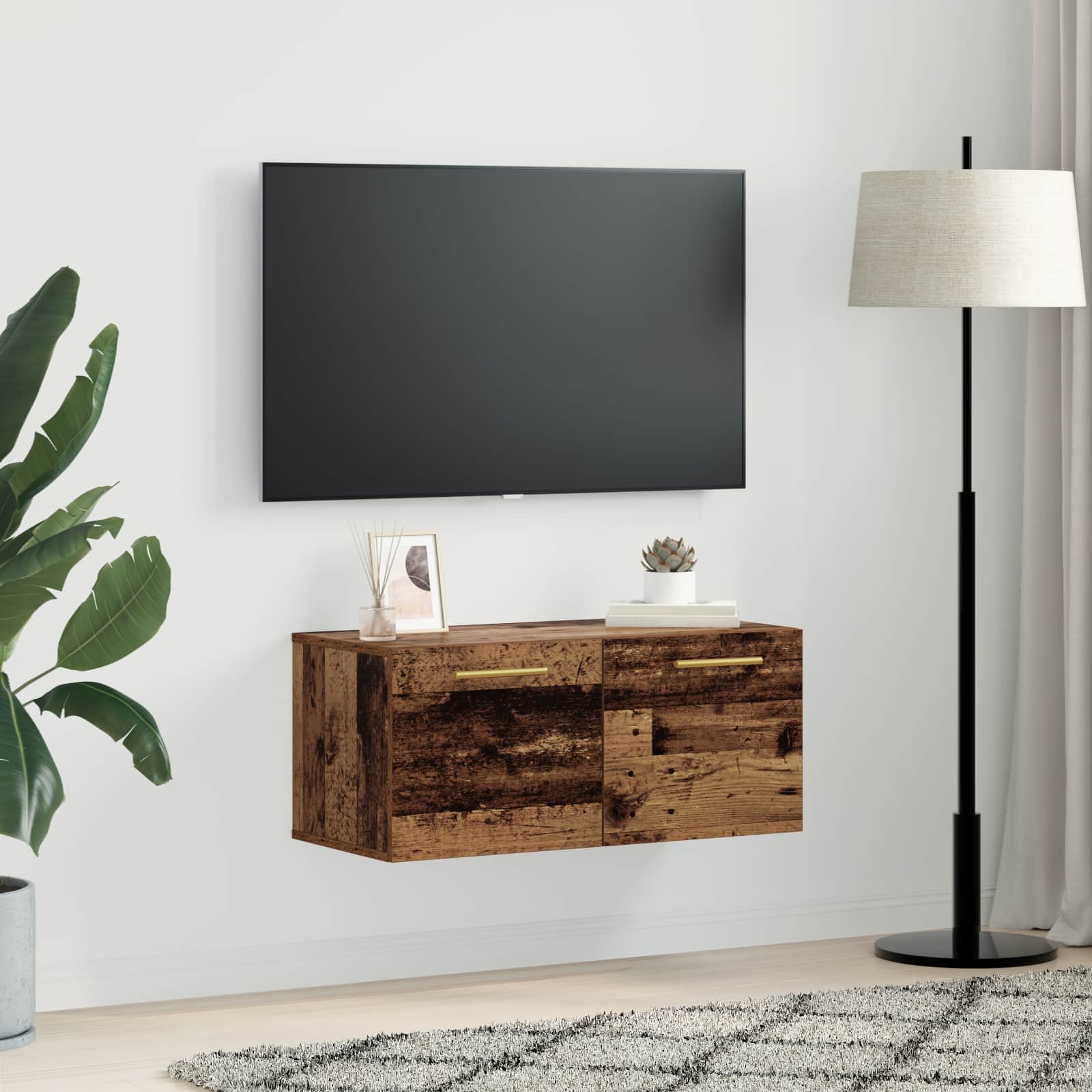 vidaXL Szafka ścienna 80 x 36.5 x 35 cm Drewno inżynieryjne