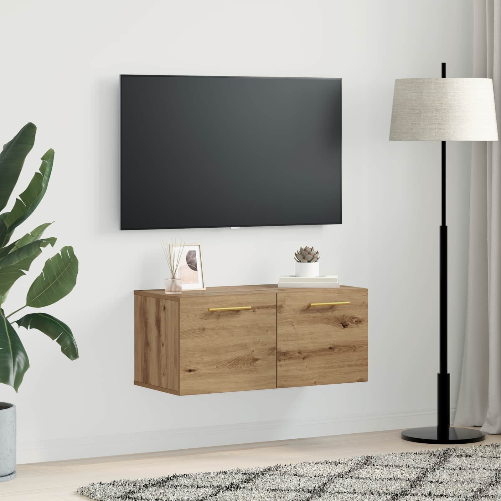 vidaXL Szafka ścienna 80 x 36.5 x 35 cm Drewno inżynieryjne