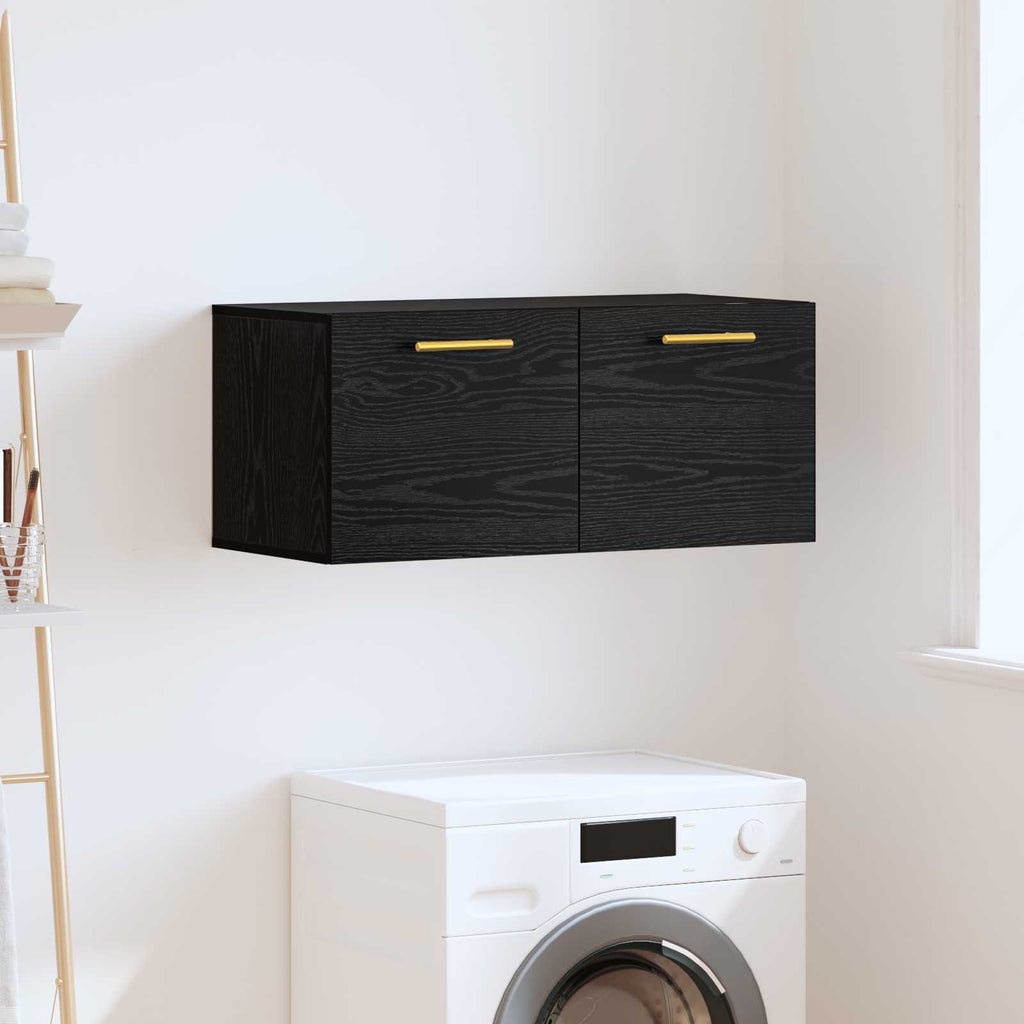 vidaXL Szafka ścienna 80 x 36.5 x 35 cm Drewno inżynieryjne Czarny dąb