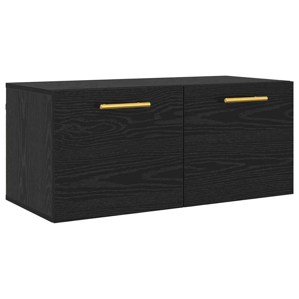 vidaXL Szafka ścienna 80 x 36.5 x 35 cm Drewno inżynieryjne Czarny dąb