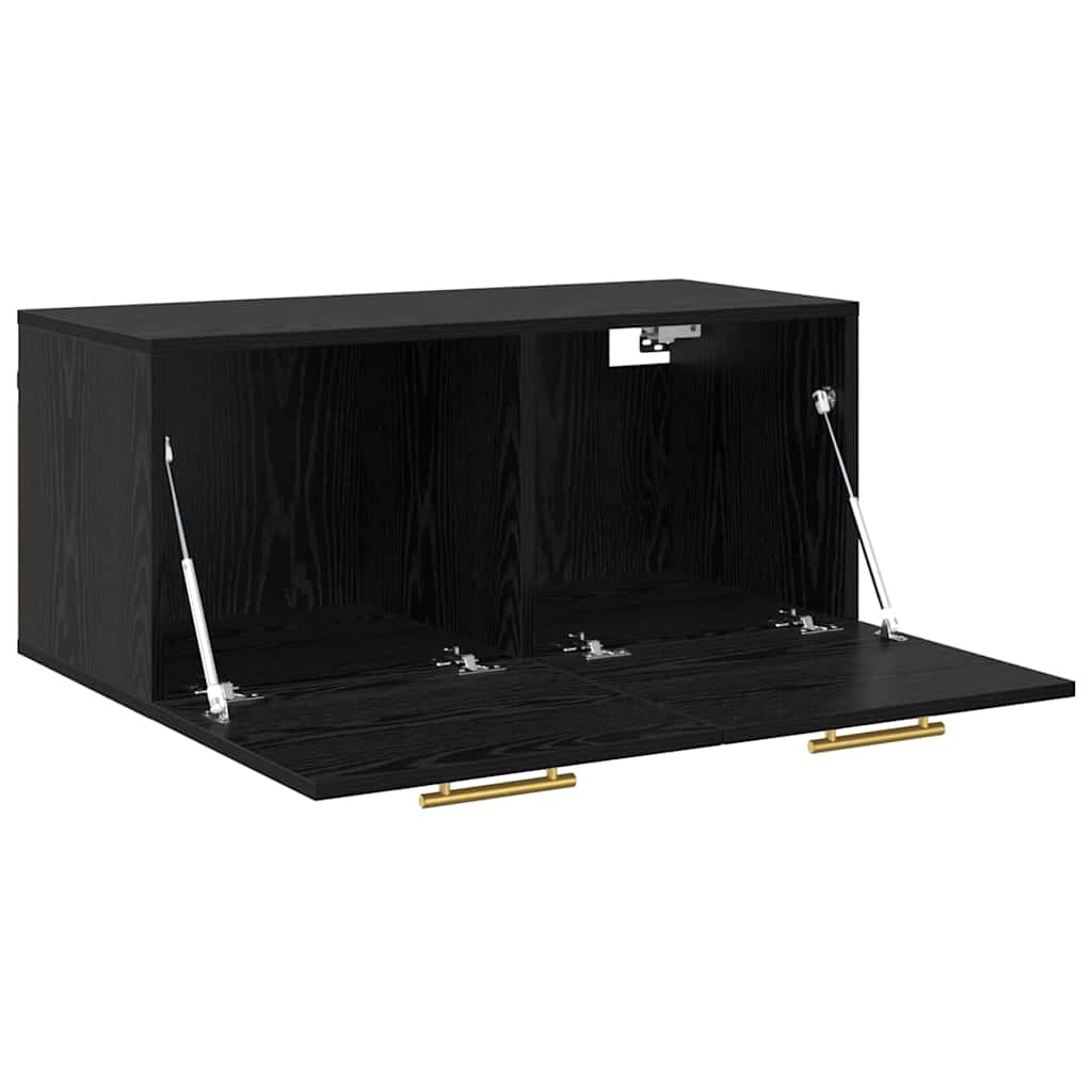 vidaXL Szafka ścienna 80 x 36.5 x 35 cm Drewno inżynieryjne Czarny dąb