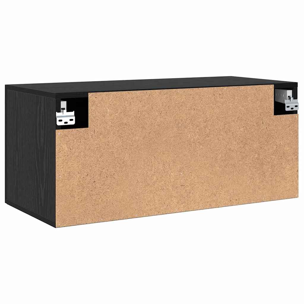 vidaXL Szafka ścienna 80 x 36.5 x 35 cm Drewno inżynieryjne Czarny dąb