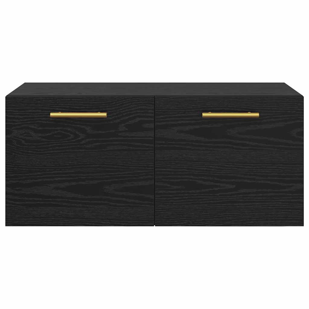 vidaXL Szafka ścienna 80 x 36.5 x 35 cm Drewno inżynieryjne Czarny dąb