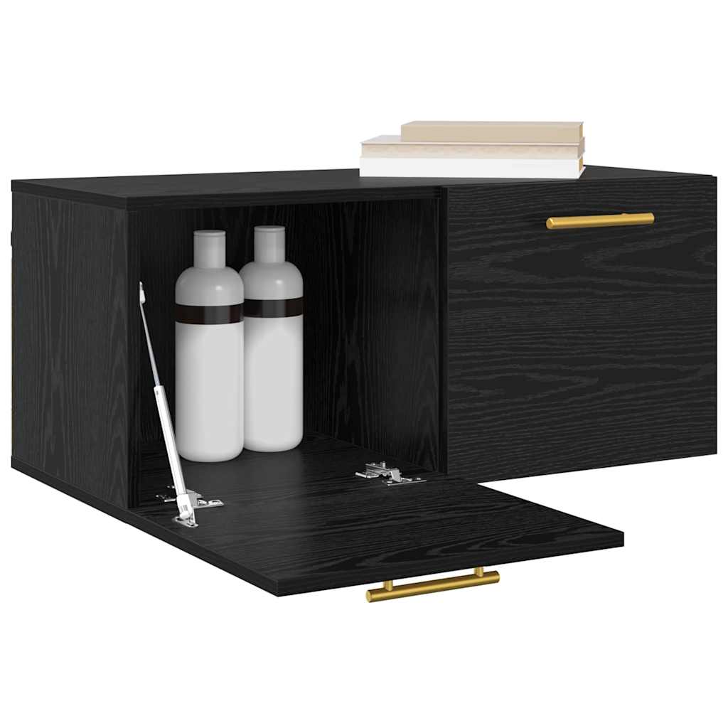 vidaXL Szafka ścienna 80 x 36.5 x 35 cm Drewno inżynieryjne Czarny dąb
