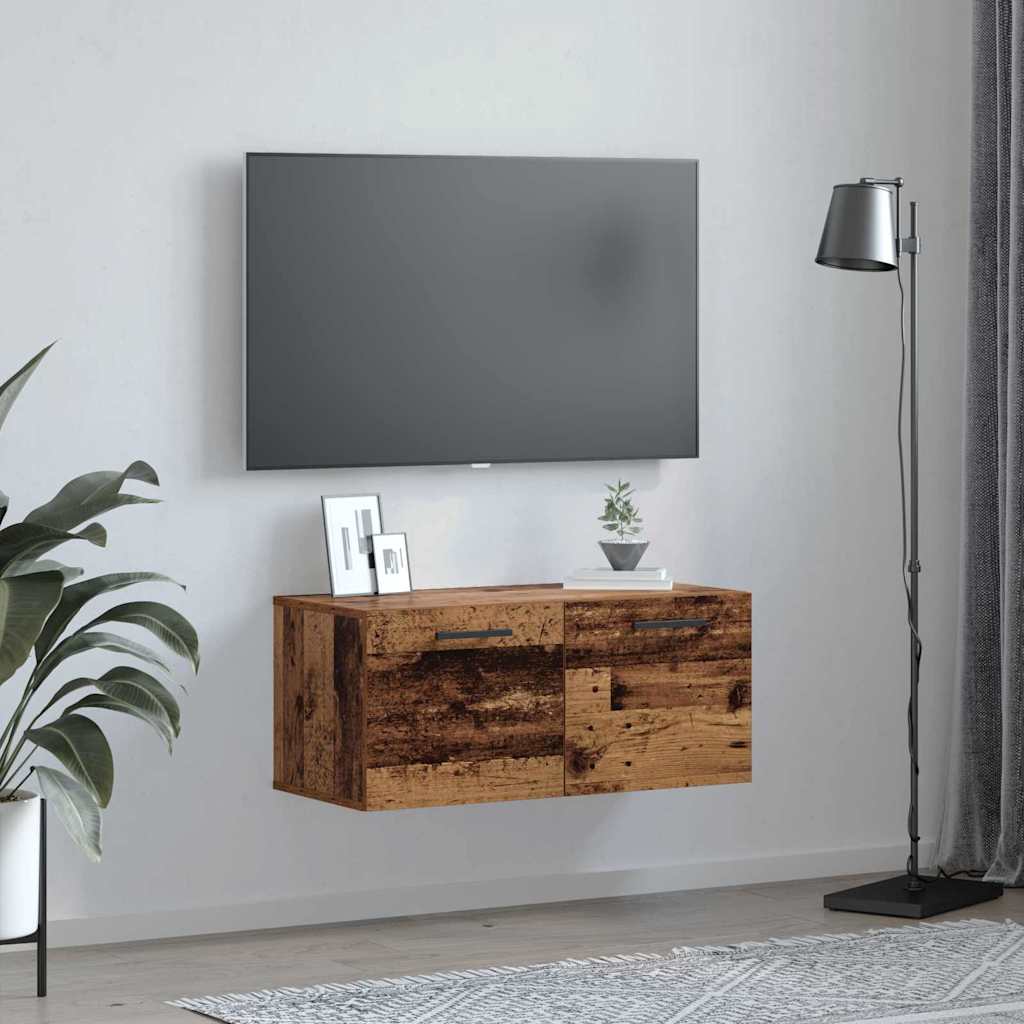 vidaXL Szafka ścienna Stare drewno 80 x 36.5 x 35 cm