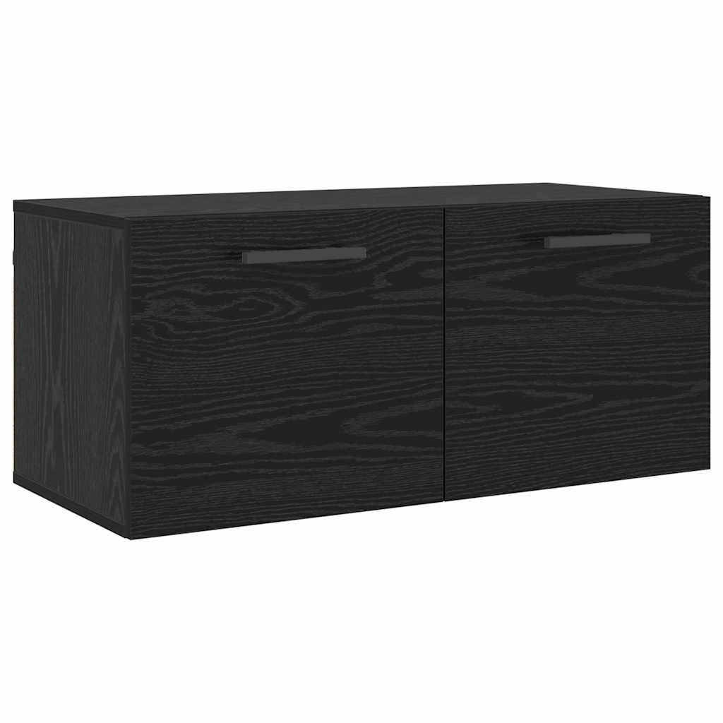 vidaXL Szafka ścienna Czarny dąb 80 x 36.5 x 35 cm