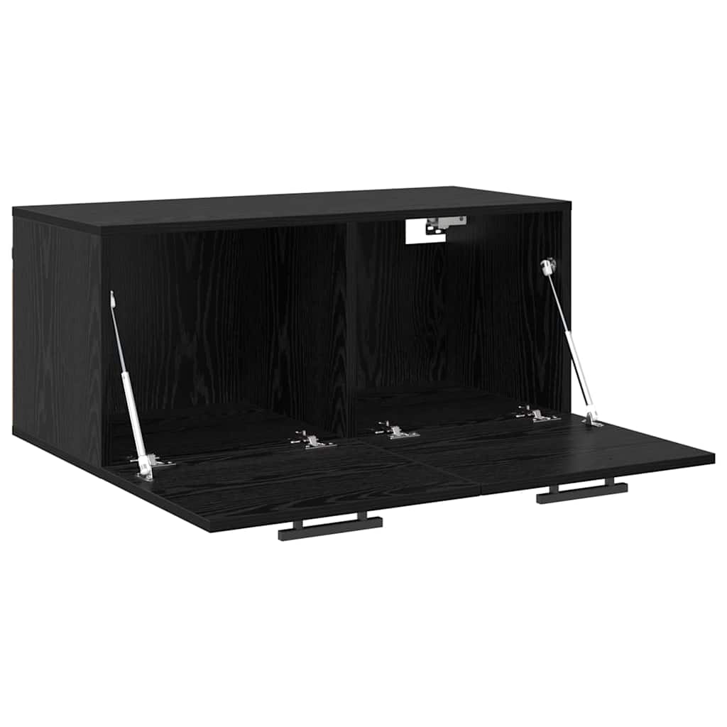 vidaXL Szafka ścienna Czarny dąb 80 x 36.5 x 35 cm