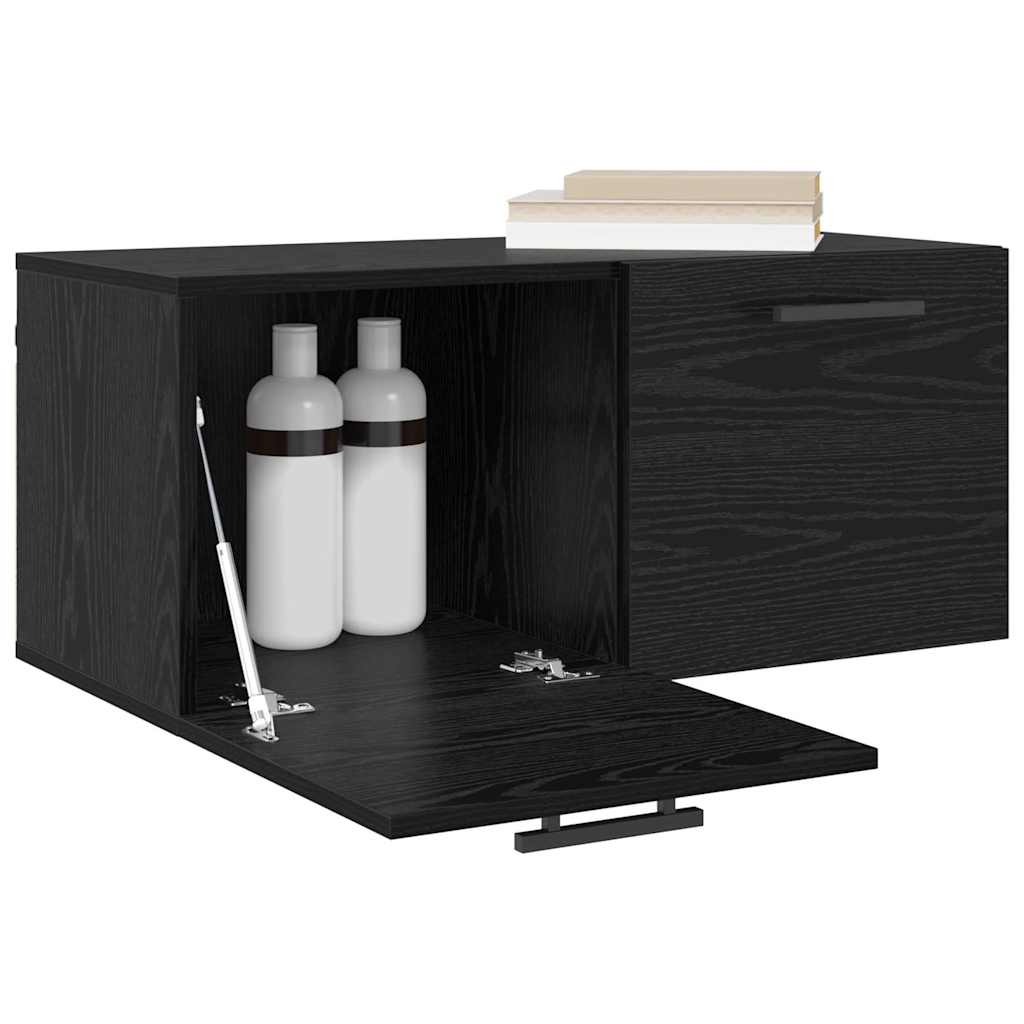 vidaXL Szafka ścienna Czarny dąb 80 x 36.5 x 35 cm