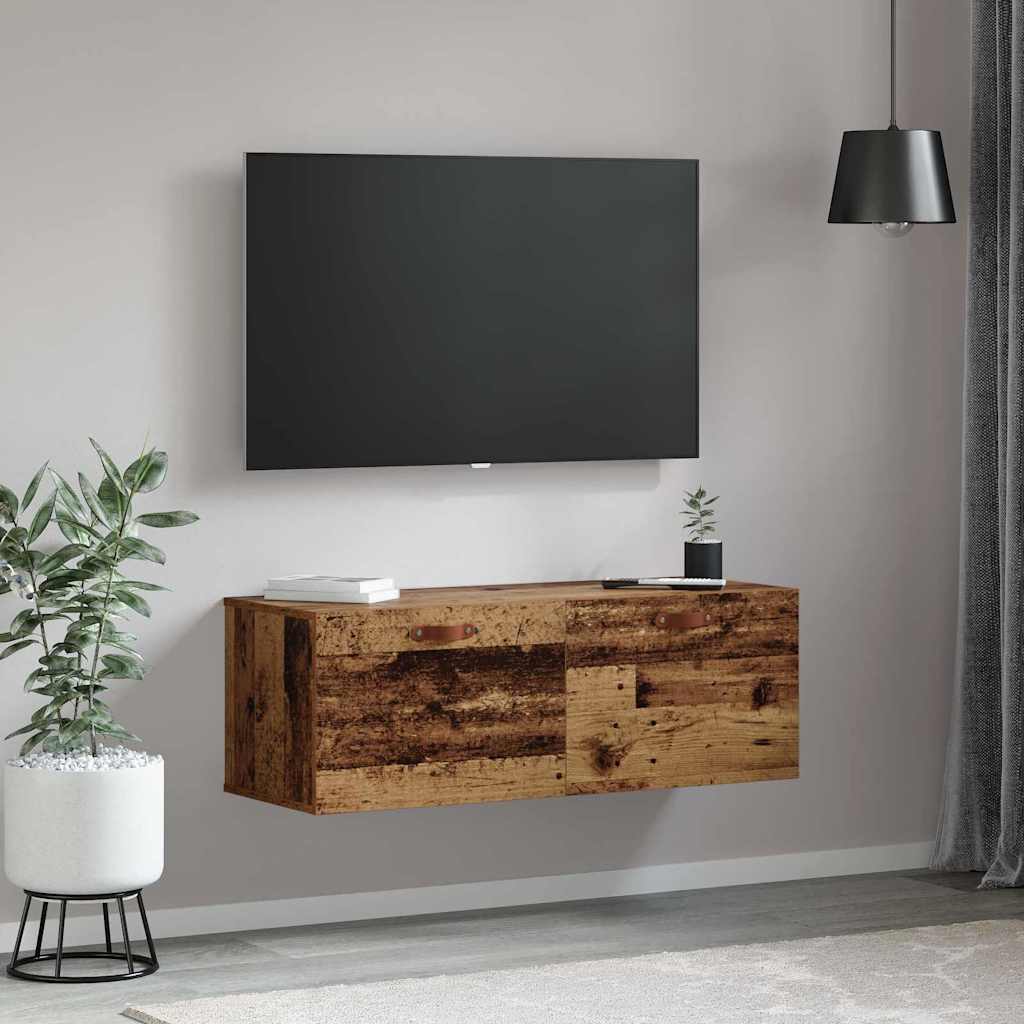 vidaXL Szafka ścienna Stare drewno 100 x 36,5 x 35 cm