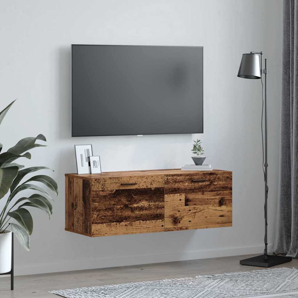 vidaXL Szafka ścienna Stare drewno 100 x 36,5 x 35 cm