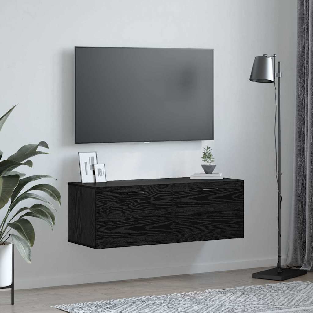 vidaXL Szafka ścienna Czarny Dąb 100 x 36,5 x 35 cm