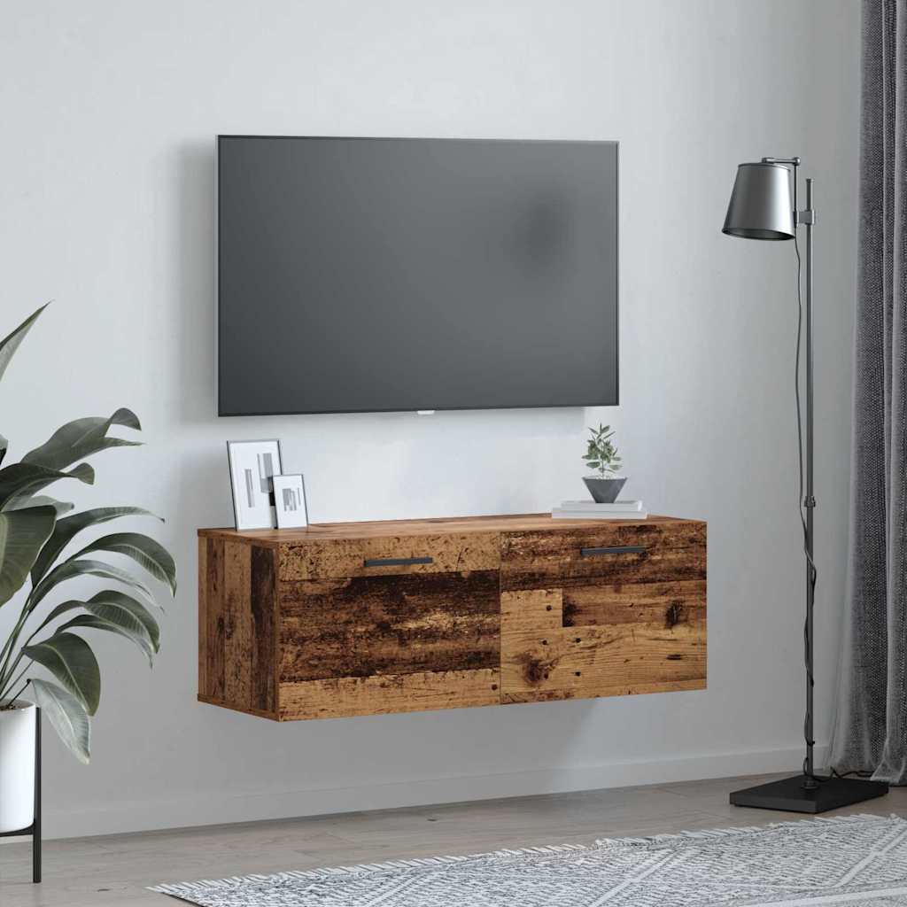 vidaXL Szafka ścienna Stare drewno 100 x 36.5 x 35 cm