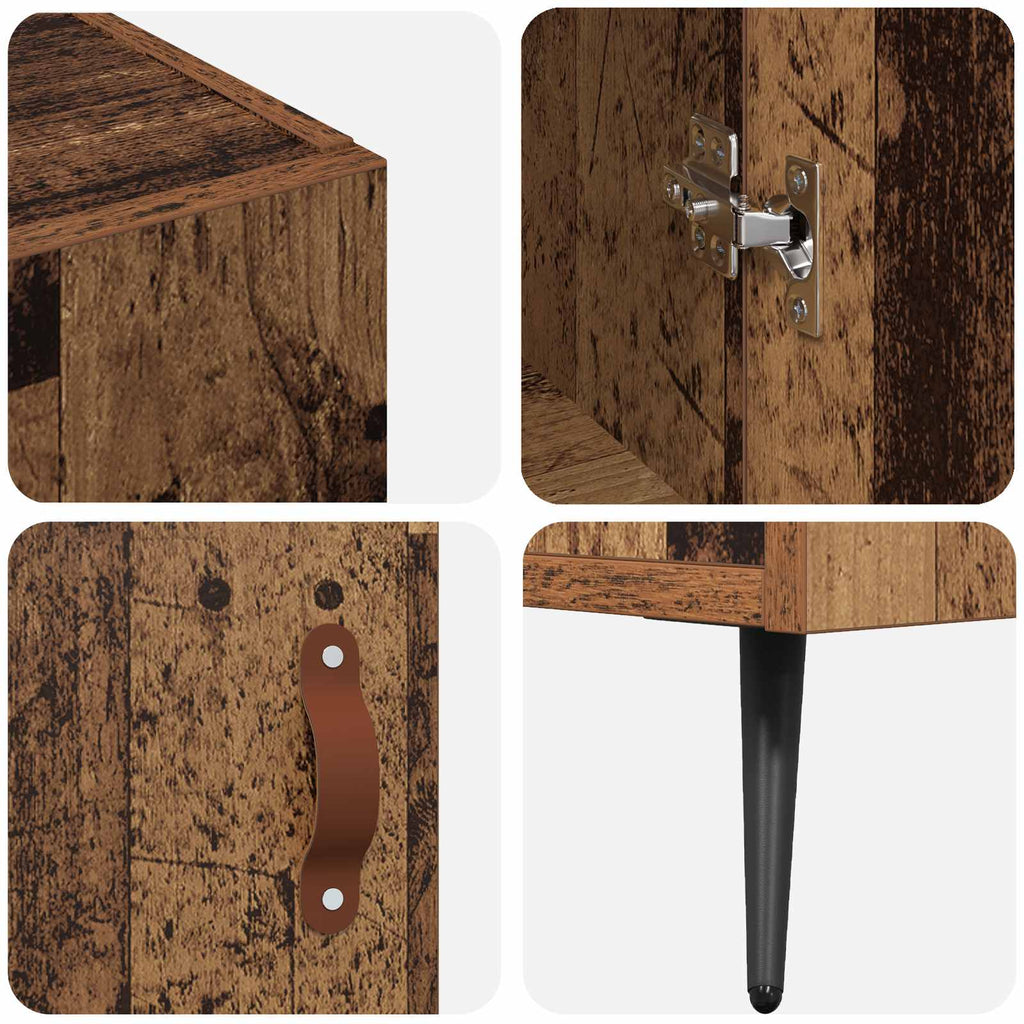 vidaXL Bufet Stare drewno 89,5 x 34 x 80 cm Materiał drewnopochodny
