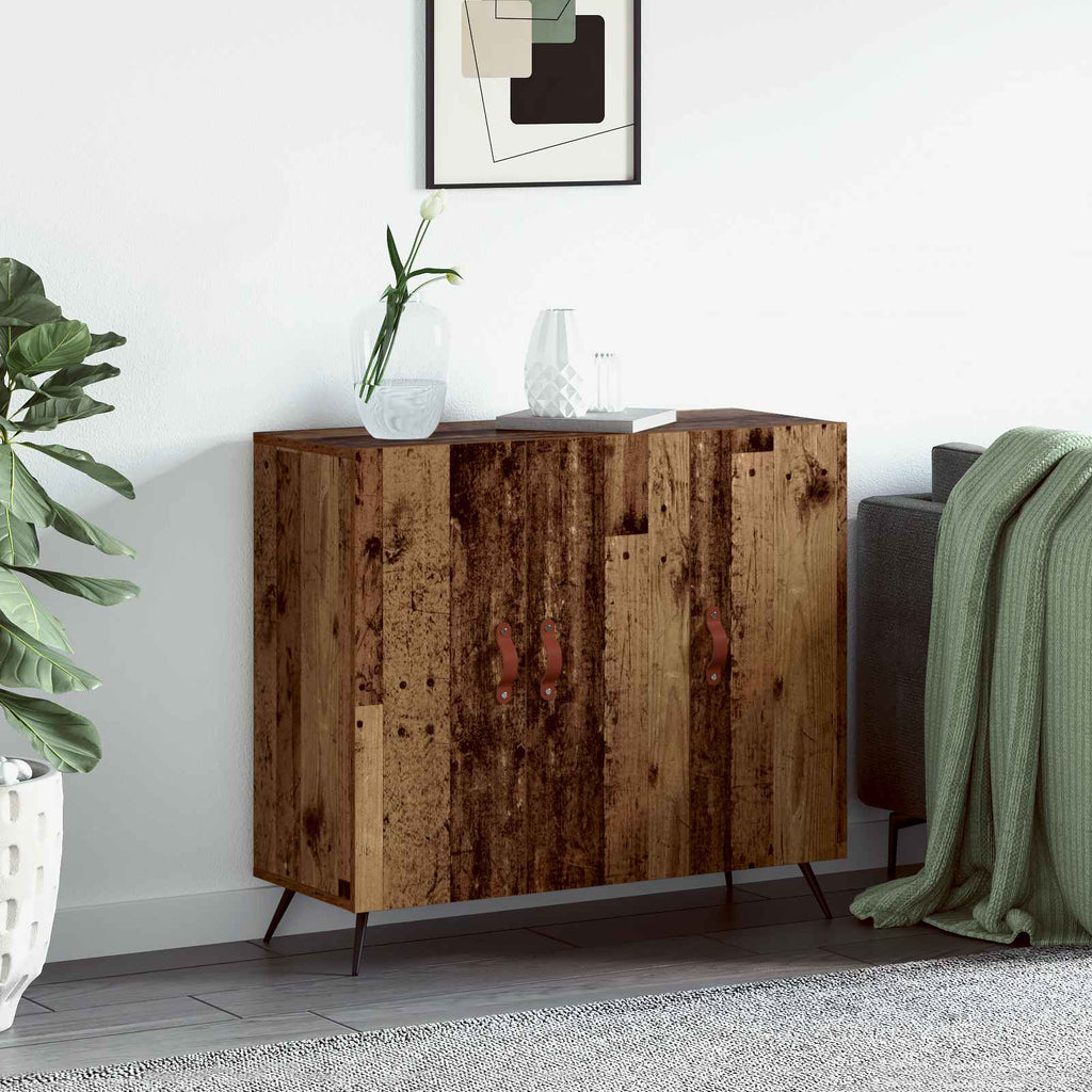 vidaXL Bufet Stare drewno 89,5 x 34 x 80 cm Materiał drewnopochodny