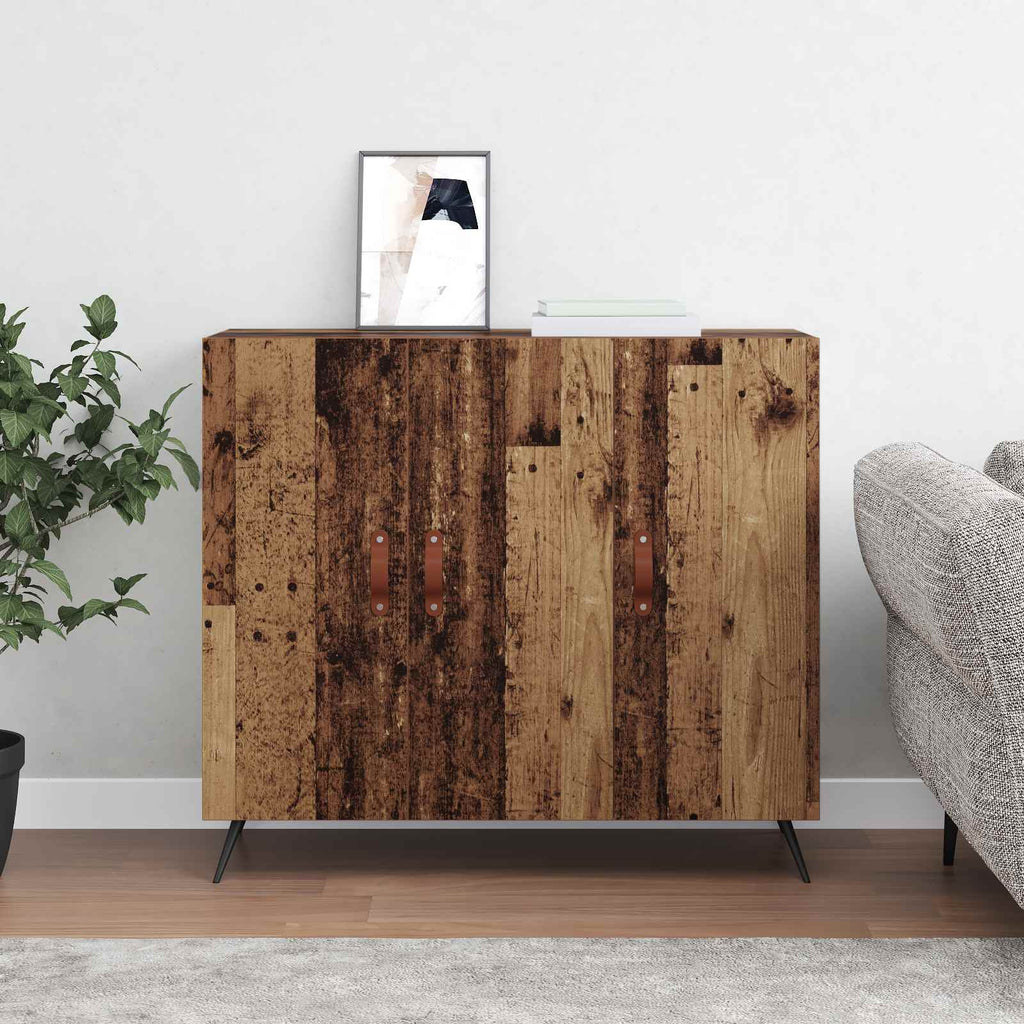 vidaXL Bufet Stare drewno 89,5 x 34 x 80 cm Materiał drewnopochodny