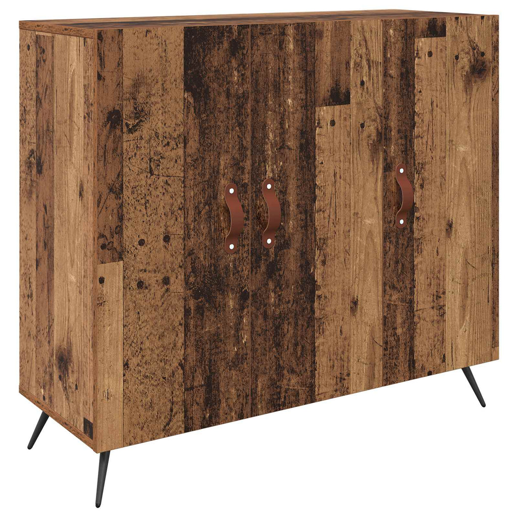 vidaXL Bufet Stare drewno 89,5 x 34 x 80 cm Materiał drewnopochodny