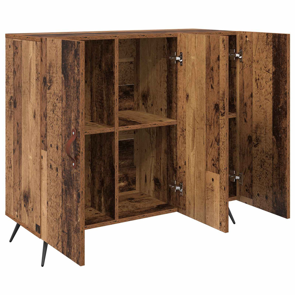 vidaXL Bufet Stare drewno 89,5 x 34 x 80 cm Materiał drewnopochodny
