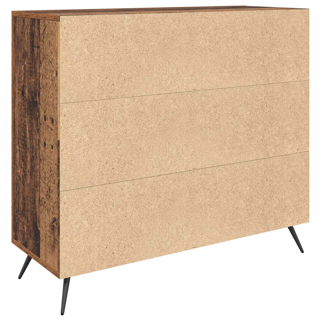 vidaXL Bufet Stare drewno 89,5 x 34 x 80 cm Materiał drewnopochodny