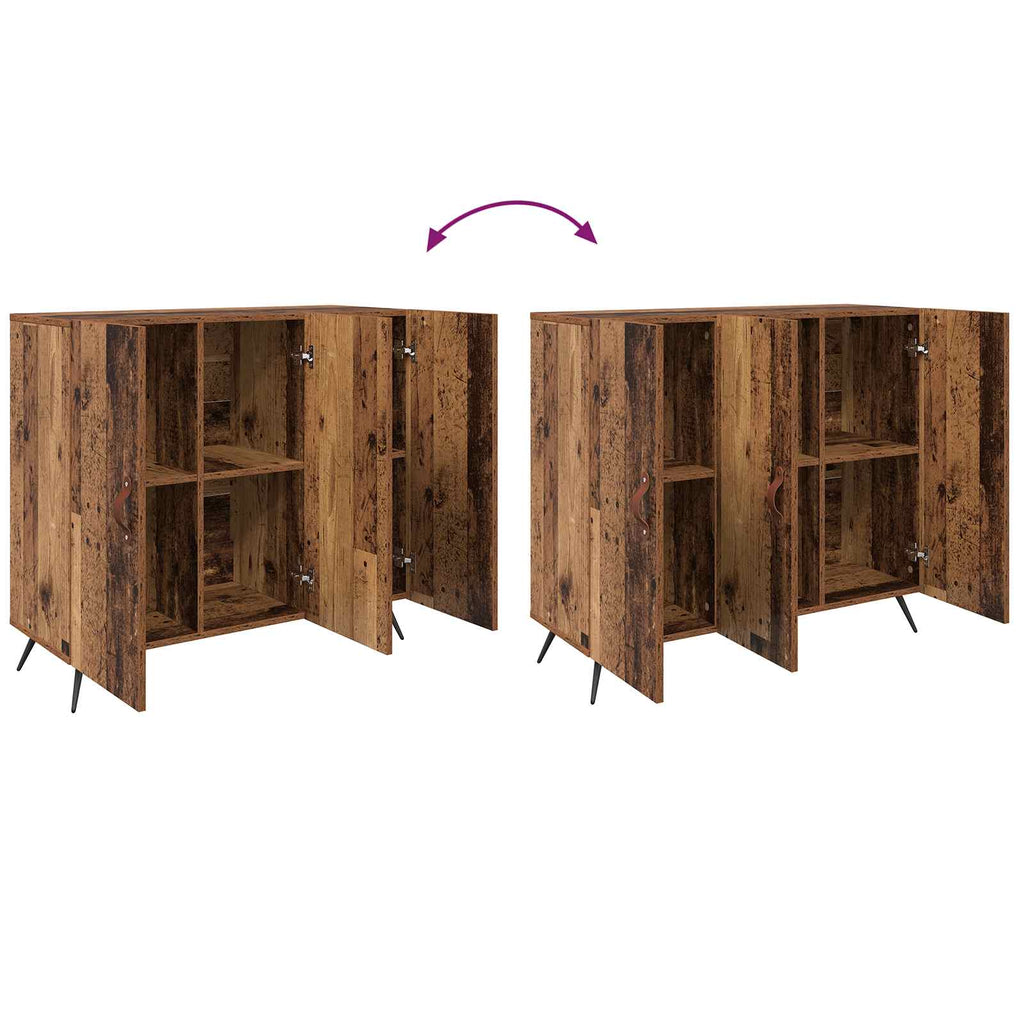 vidaXL Bufet Stare drewno 89,5 x 34 x 80 cm Materiał drewnopochodny