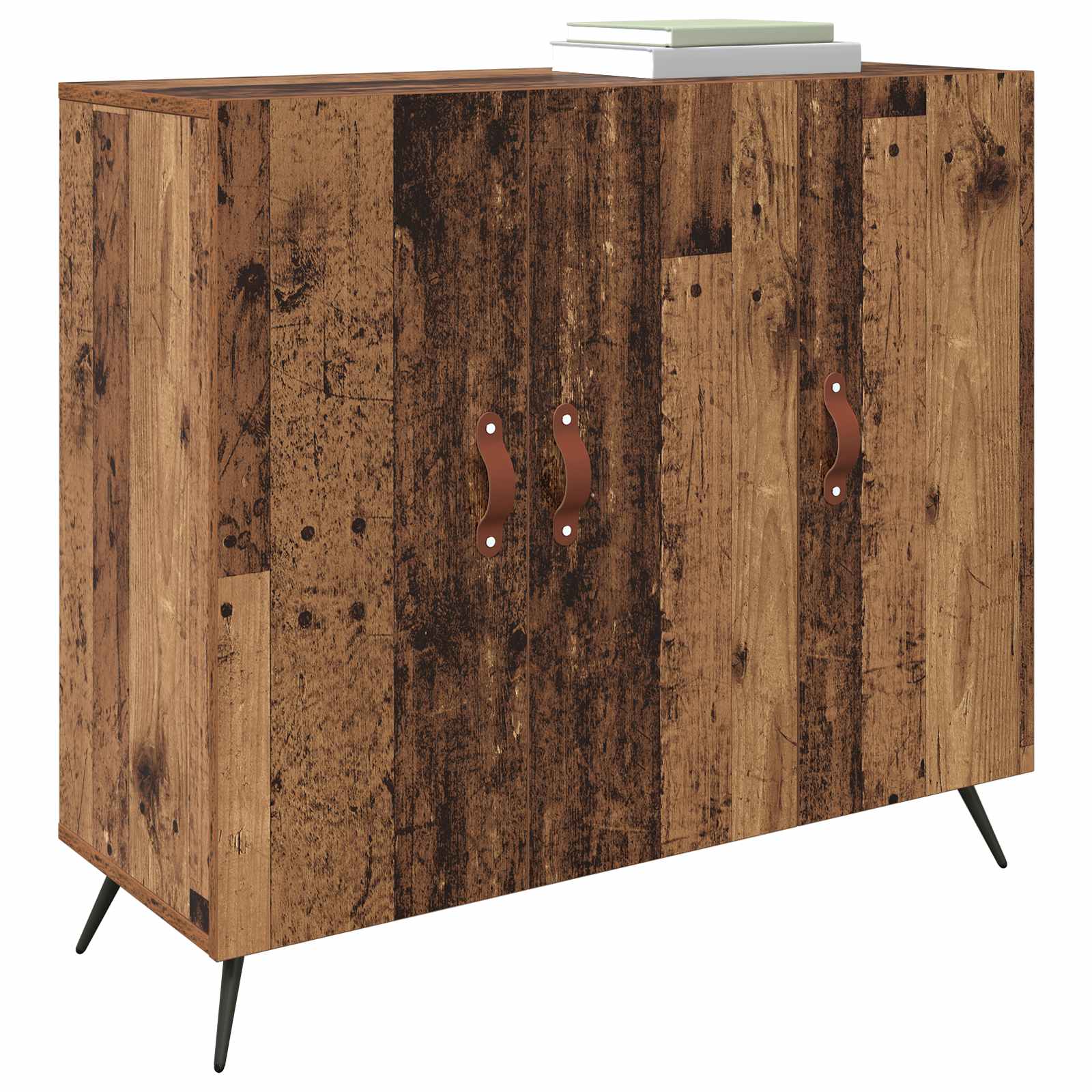 vidaXL Bufet Stare drewno 89,5 x 34 x 80 cm Materiał drewnopochodny