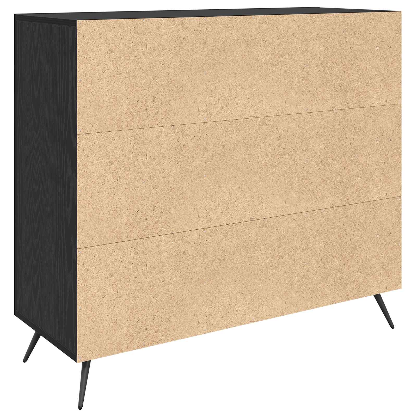 vidaXL Bufet Czarny Dąb 89,5 x 34 x 80 cm Materiał drewnopochodny