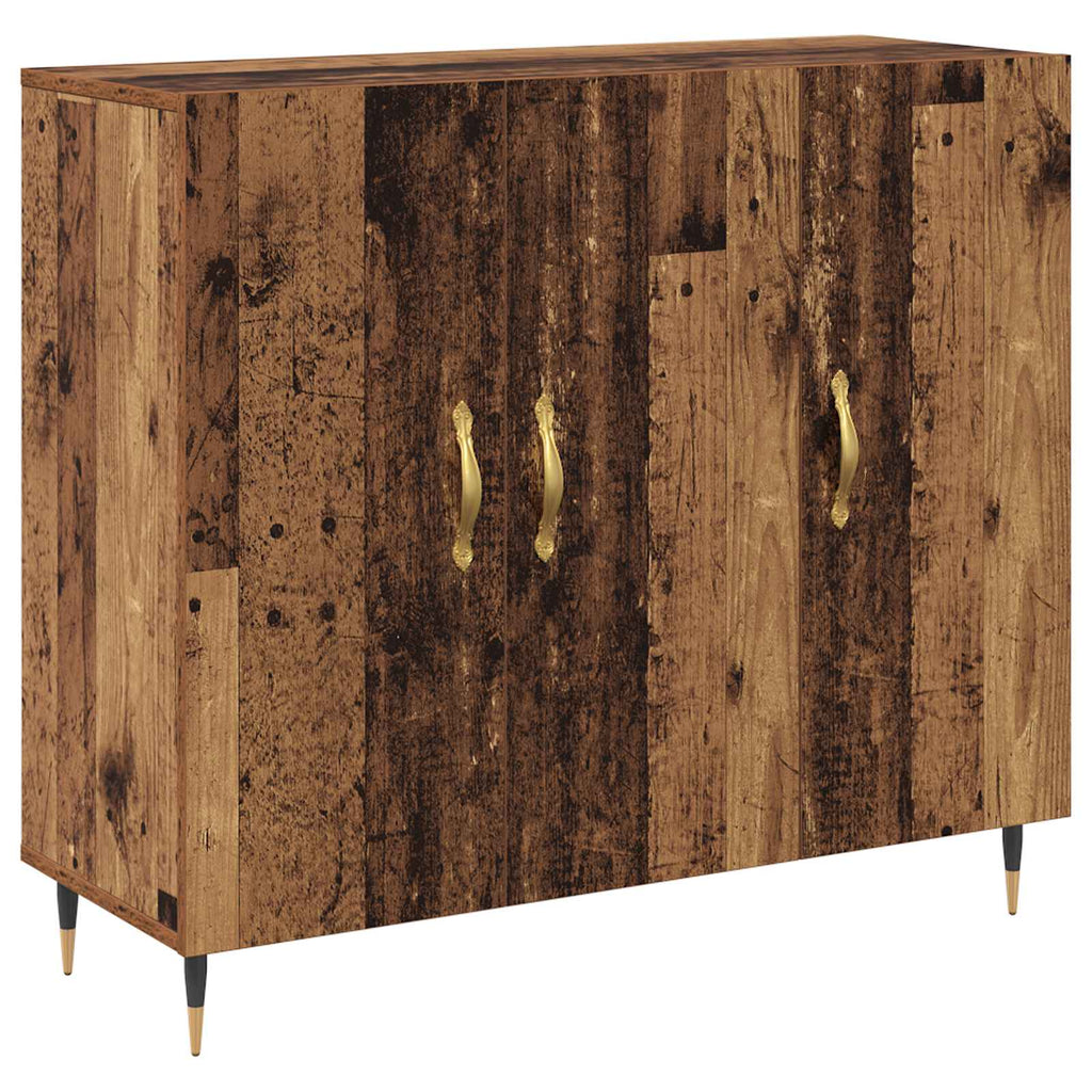 vidaXL Bufet Stare drewno 90 x 34 x 80 cm Materiał drewnopochodny