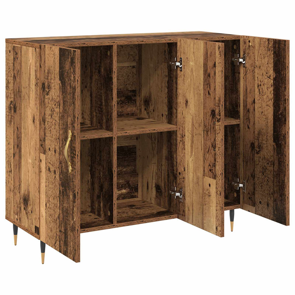 vidaXL Bufet Stare drewno 90 x 34 x 80 cm Materiał drewnopochodny