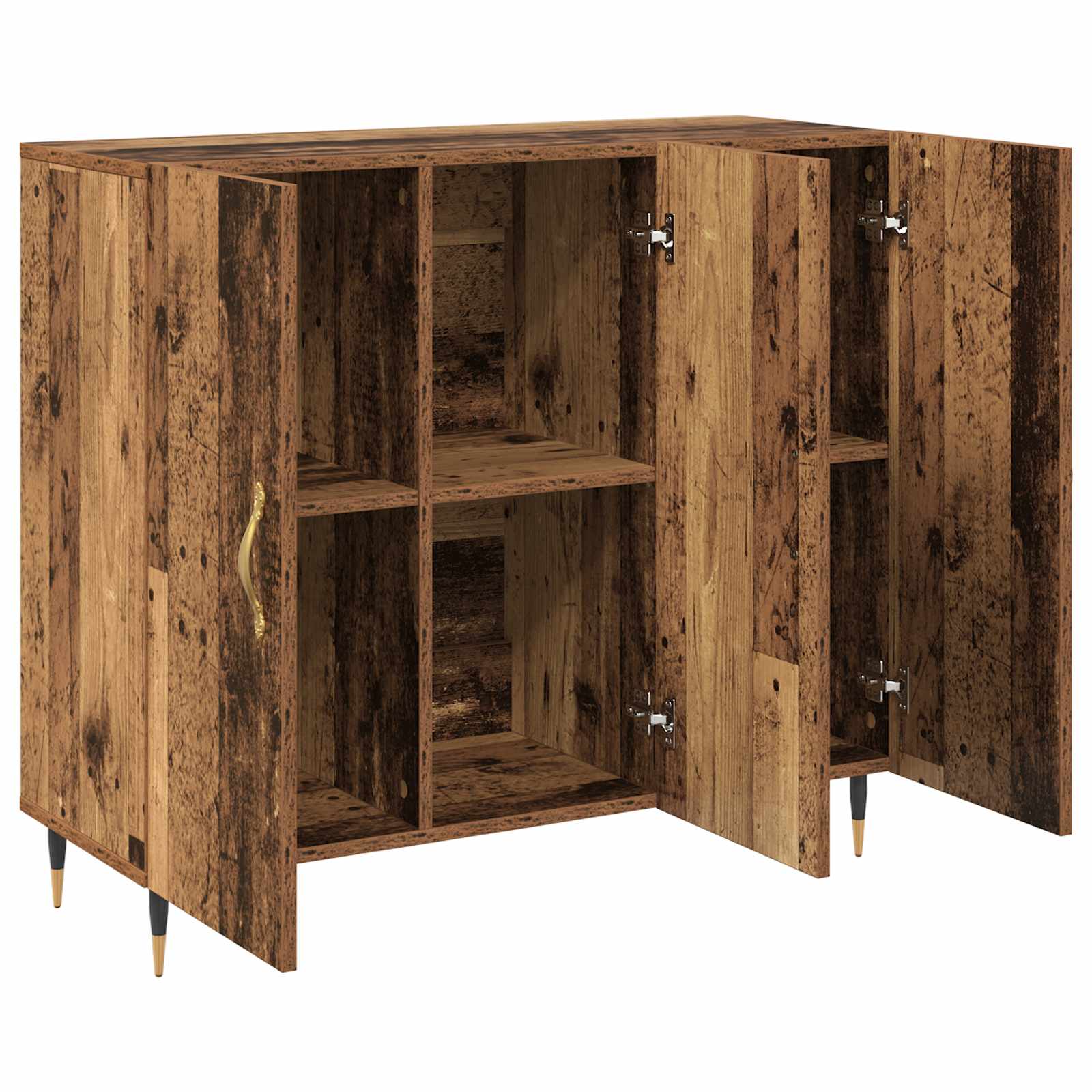 vidaXL Bufet Stare drewno 90 x 34 x 80 cm Materiał drewnopochodny
