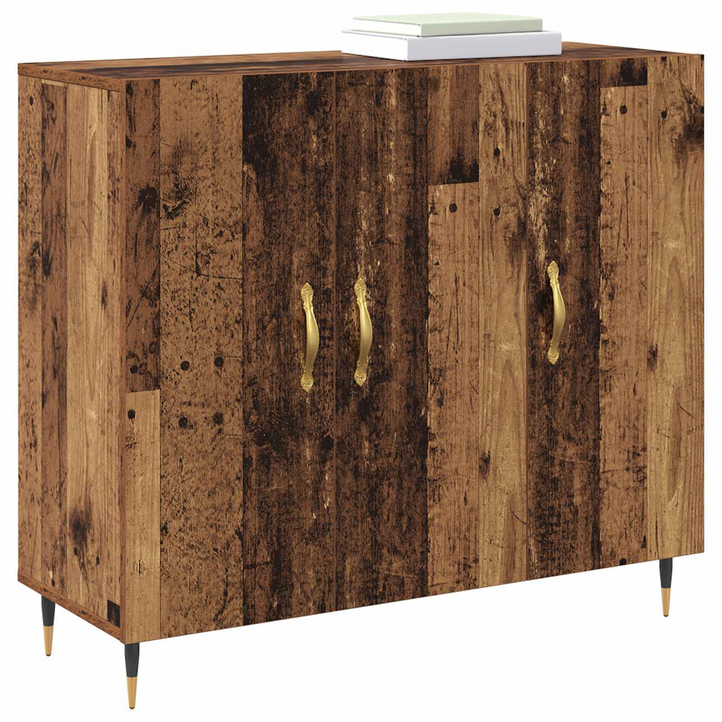 vidaXL Bufet Stare drewno 90 x 34 x 80 cm Materiał drewnopochodny