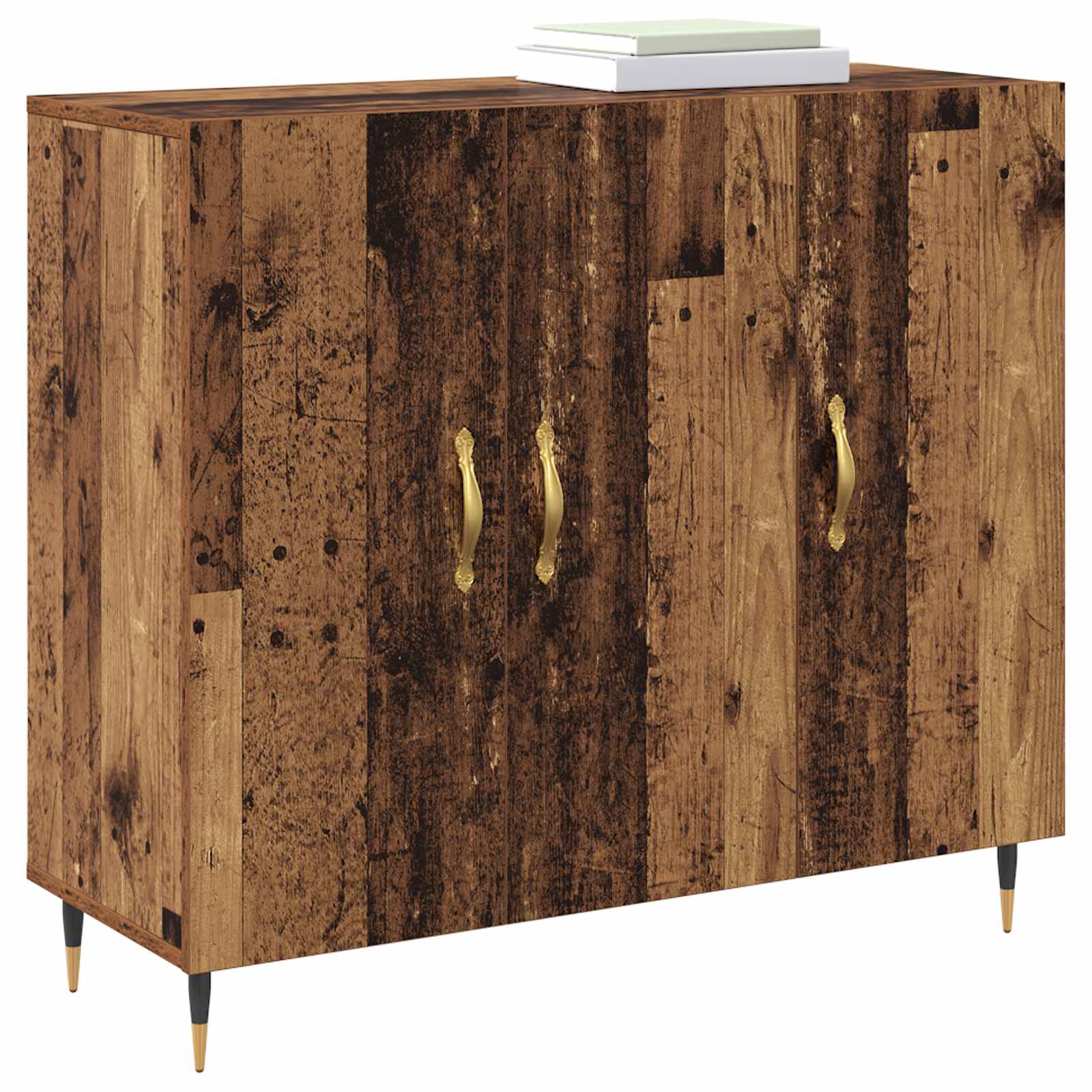 vidaXL Bufet Stare drewno 90 x 34 x 80 cm Materiał drewnopochodny