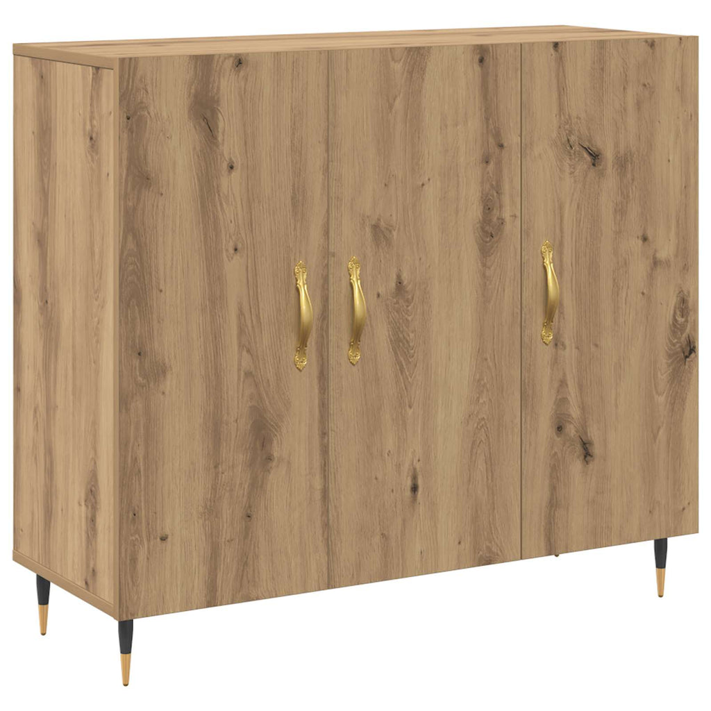 vidaXL Bufet Dąb rzemieślniczy 90 x 34 x 80 cm Materiał drewnopochodny