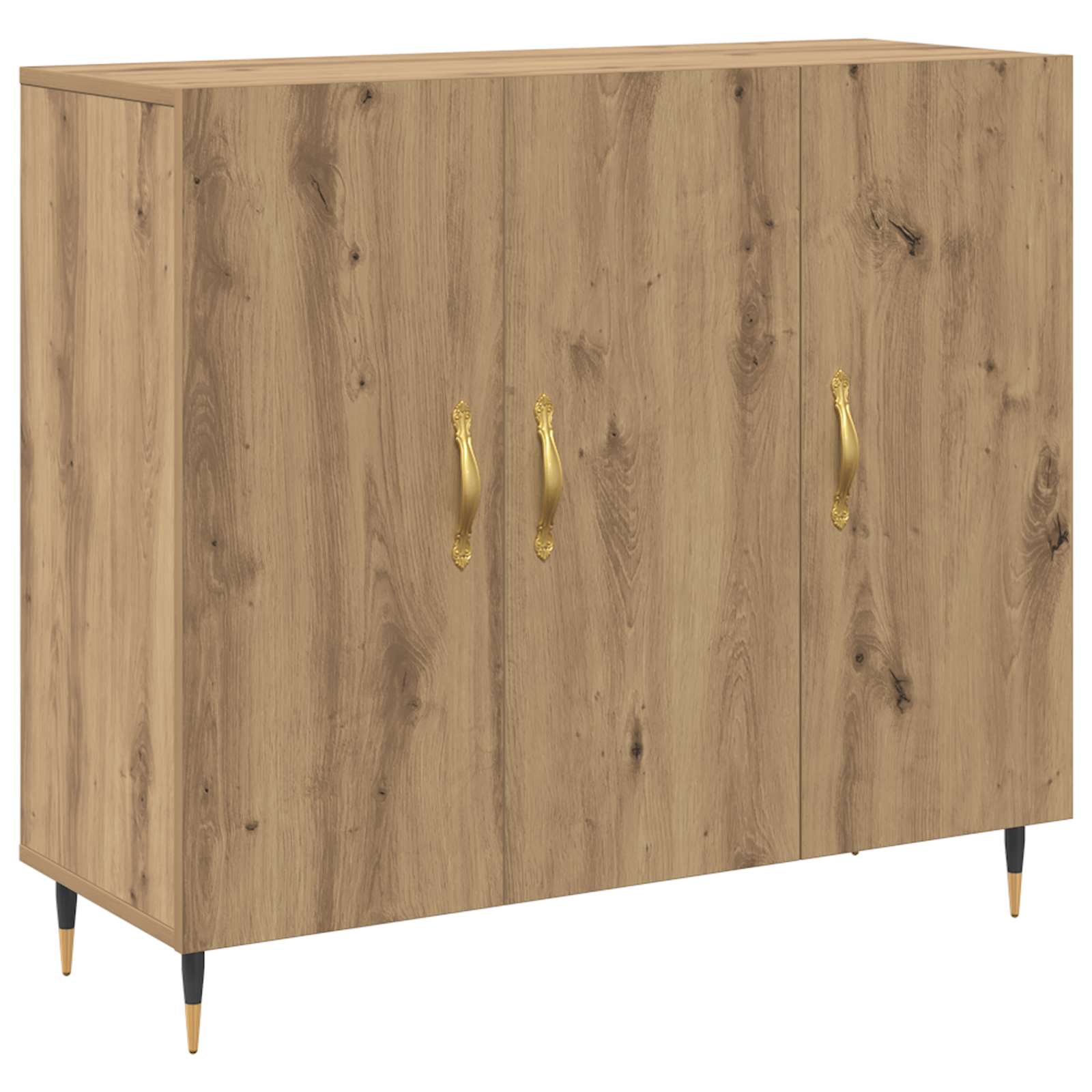 vidaXL Bufet Dąb rzemieślniczy 90 x 34 x 80 cm Materiał drewnopochodny