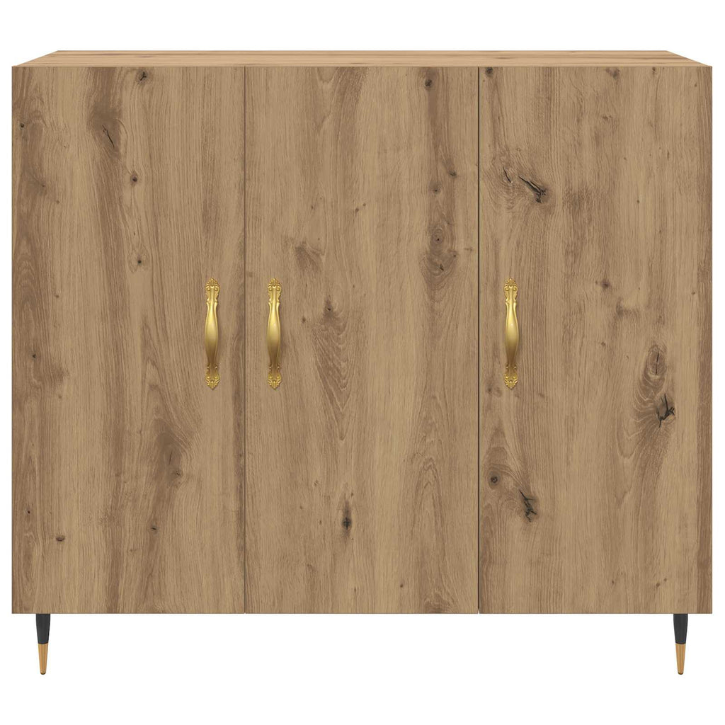 vidaXL Bufet Dąb rzemieślniczy 90 x 34 x 80 cm Materiał drewnopochodny