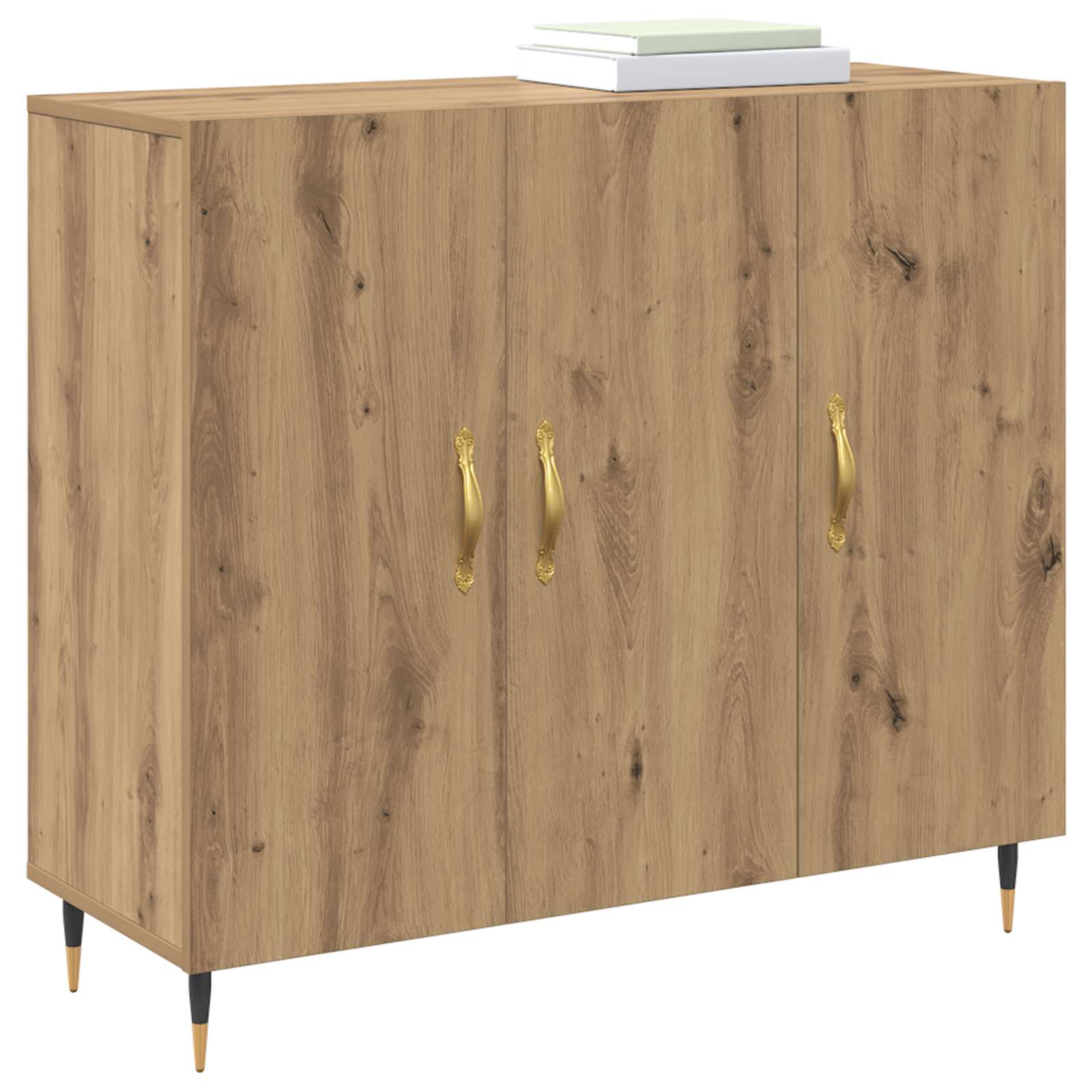 vidaXL Bufet Dąb rzemieślniczy 90 x 34 x 80 cm Materiał drewnopochodny